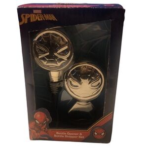 🟢 Marvel Comics Spider-Man Bottle Opener & Bottle Stopper Wine 2018 NIP